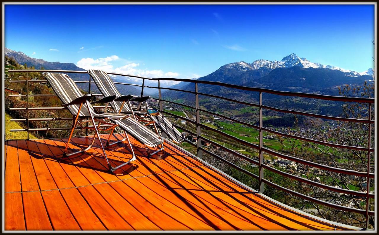 Chalet Con Jacuzzi Vista Montagne Aosta Exteriör bild