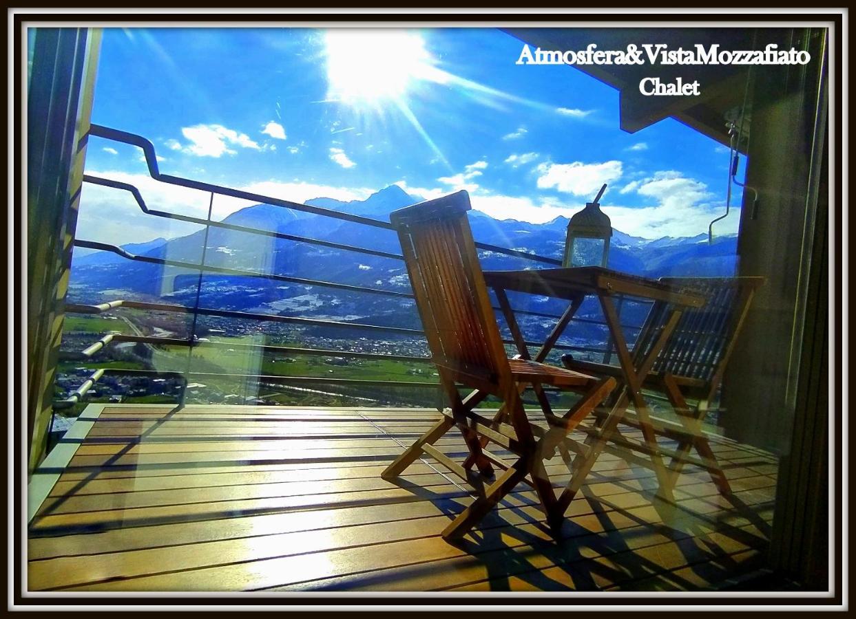 Chalet Con Jacuzzi Vista Montagne Aosta Exteriör bild