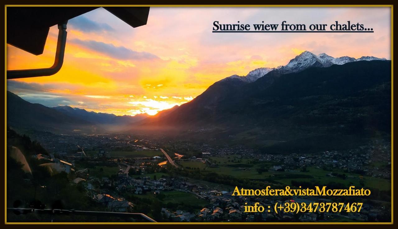 Chalet Con Jacuzzi Vista Montagne Aosta Exteriör bild