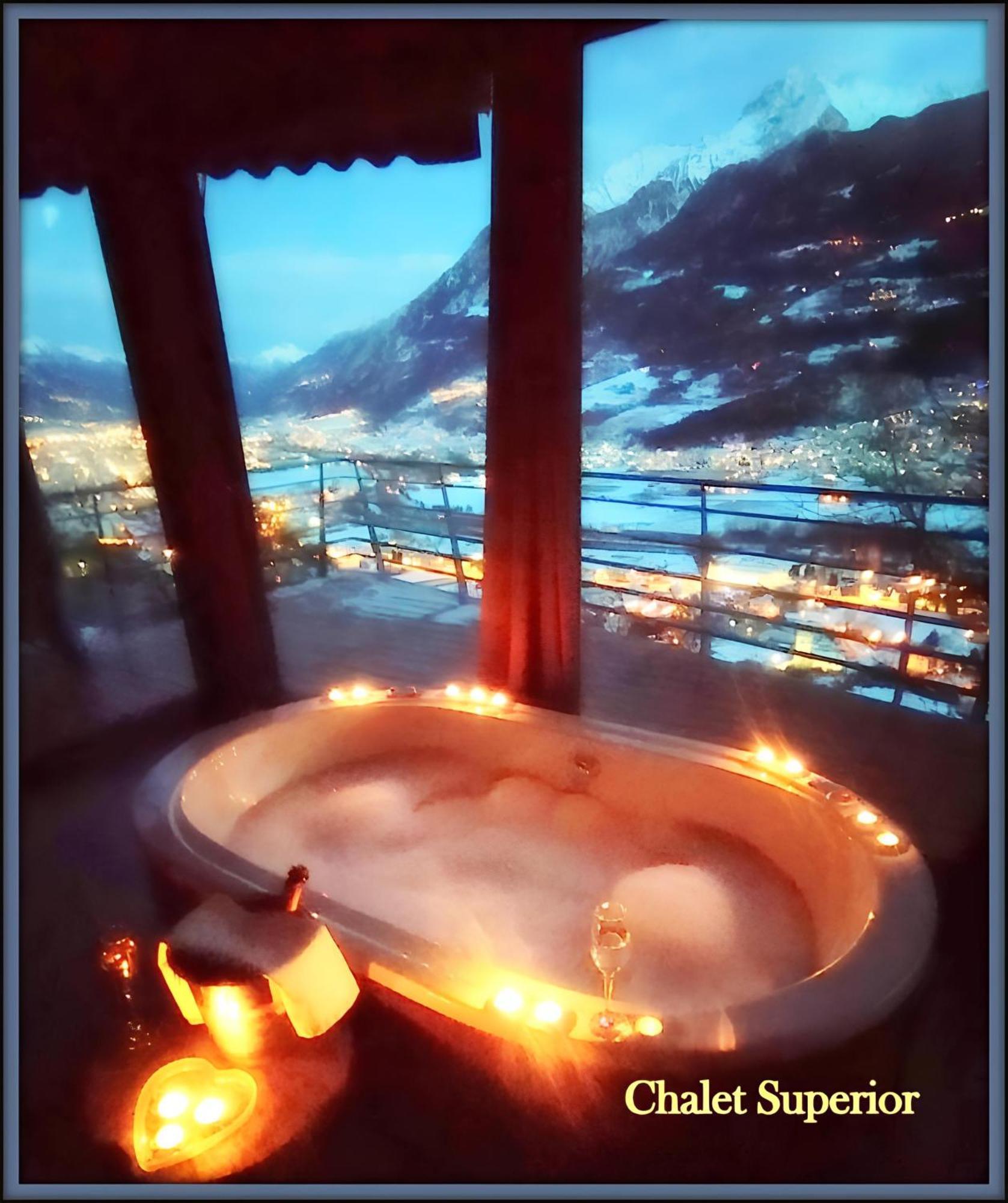 Chalet Con Jacuzzi Vista Montagne Aosta Rum bild